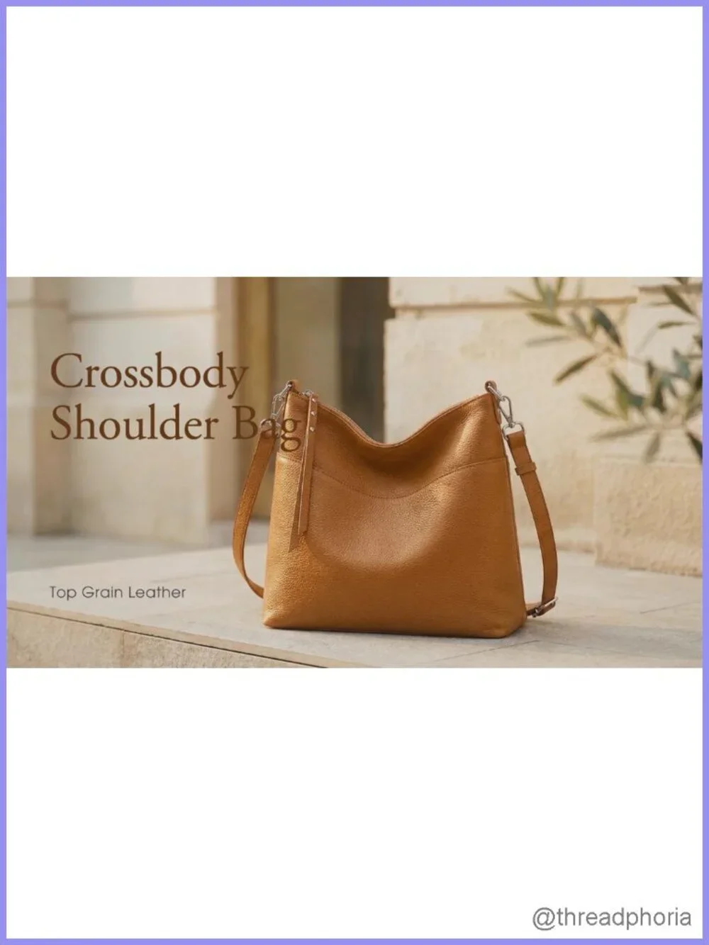 Leather Tote Handbag Women Shoulder Crossbody Bag 2 Straps